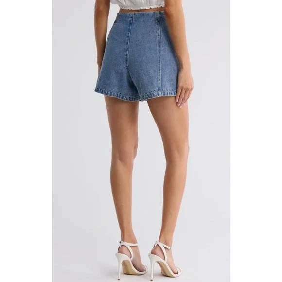 NWT Vigoss Denim Faux‎ Wrap Skort SEE DESCRIPTION - Picture 2 of 7